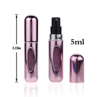KAUKKO Mini Refillable Perfume Atomizer Bottle 4 Pcs Pack of 5ml