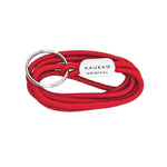 KAUKKO Unisex Lanyard Short Keyring Key Chain, robust and practical (02-Red)