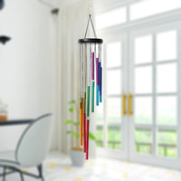 KAUKKO European-style 29-inch colorful colorful 14-tube rotating metal beech wind chimes creative home decoration