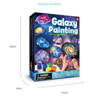 KAUKKO Painting Creativity Arts Crafts DIY Supplies Kit with 6 Paints (Glow in The Dark & Metallic & Standard Paints) Decorate Your Own for Kids Painting Gifts Family Activity Birthday Present-Milky Way