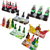 KAUKKO Simulation Material Desktop Decoration Accessories Creative Props Wine and Beverage Refrigerator Stickers 7 Pcs set