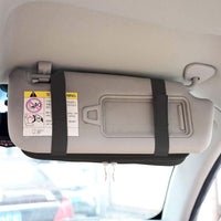 KAUKKO Car Sun Visor Organizer Auto Car Visor Pocket and Interior Accessories Car Truck Visor Storage Pouch Holder with Multi-Pocket Net Zippers (Black)