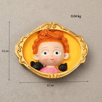 KAUKKO Cartoon character refrigerator sticker Simulation Refrigerator Stickers 3d Stereoscopic Home Accessories Cute Magnet 6 Pcs set