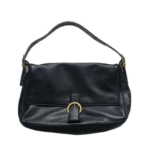 KAUKKO New bm same style underarm bag trendy simple retro handbag large capacity soft leather shoulder bag women bag Black