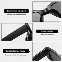 KAUKKO Rectangle Sunglasses for Women Retro Driving Glasses 90’s Vintage Fashion Narrow Square Frame UV400 Protection Black Frame Grey Lens+Leopard print Frame Grey Lens