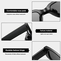 KAUKKO Rectangle Sunglasses for Women Retro Driving Glasses 90’s Vintage Fashion Narrow Square Frame UV400 Protection White