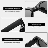KAUKKO Rectangle Sunglasses for Women Retro Driving Glasses 90’s Vintage Fashion Narrow Square Frame UV400 Protection Leopard print