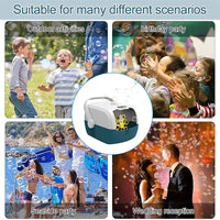 KAUKKO Bubble Machine for Parties Automatic Bubble Machine 4000+ /mins Portable Baby Bubble Machine Battery Powered Bubble Maker for Kids Girls Parties, Wedding, Stage, Indoor & Outdoor Durable Bubble Toy Grey