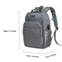 KAUKKO Women Laptop Backpacks for 14" Notebook Casual Computer Bag Stylish Pattern Daypack for Work Travel Business