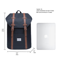 KAUKKO Travel Casual Backpack Laptop Daypack, EP6-7 ( Black / 14L )