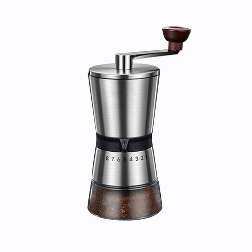 Manual Coffee Bean Grinder with Adjustable Settings - Patented Conical Burr Grinder for Coffee Beans, Stainless Steel Burr Coffee Grinder for Aeropress, Drip Coffee, Espresso, French Press