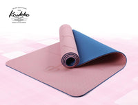 KAUKKO Yoga Mat, Eco Friendly Workout Mat, Non Slip Fitness Exercise Mat,Workout Mat With Body Alignment System, Pilates and Floor Exercises