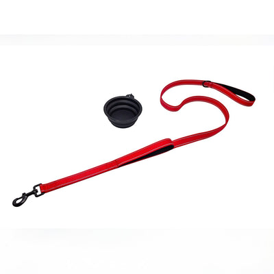 Reflective dog leash with two handles 1.5m / 1.8m with double hand strap for small, medium, large and extra heavy dogs