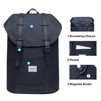 Lightweight Outdoor Backpack, KAUKKO Travel Casual Backpack ( Black )