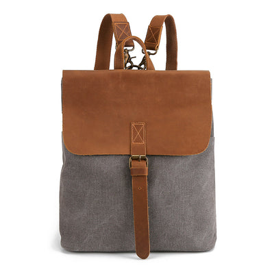 KAUKKO Women's Bag in Vintage Casual Canvas and Leather Canvas
