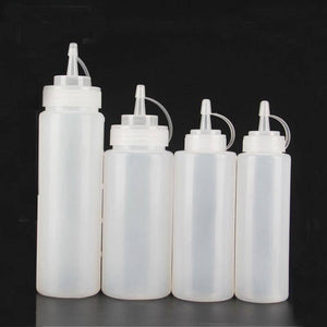 4 pcs Squeeze Sauce Bottle, Plastic Sauce Bottle Used for Honey, Mustard, Mayonnaise, Olive Oil, Barbecue Sauce