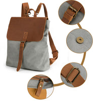 KAUKKO Women's Bag in Vintage Casual Canvas and Leather Canvas