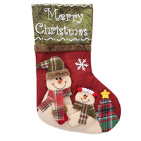KAUKKO Christmas Stockings Animal One Piece, Felt Large Plush Reindeer Snowman Design Hanging Stocking for Xmas Tree Mantel Party Decor CS02-2
