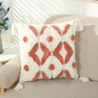 KAUKKO Cute Tassel Rainbow Fashion Sofa Pillow Decorative Throw Pillow Covers 35 x 50, Soft Plush Faux Wool Couch Pillow Covers Set of 2, P03-3