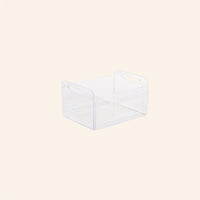 KAUKKO Square Desk Organizer, Acrylic Organizer Desk Storage Box, Desktop Drawer Desktop Organizer for Office and Home,Clear,7.5 * 5.5 * 3.6 in