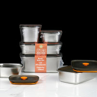 Stainless Steel Lunch Box Food Container Storage Set 4 In 1.