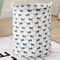 KAUKKO Cotton Thickened Large Sized Laundry Basket with Durable Webbing Handle, Round Collapsible Storage Basket,Dirty Clothes Hamper  LB03-14