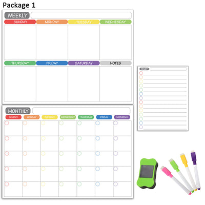 KAUKKO Magnetic Dry Erase Calendar Set Monthly Fridge Calendar White Board Planner, 2022 Magnetic Calendar for Fridge, Family Kitchen, Office PB01-A