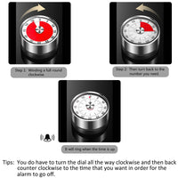 Magnetic Kitchen Timer 60-Minute Visual Timer, Silent Study Timer for Kids and Adults, Time Management Countdown Timer for Teaching