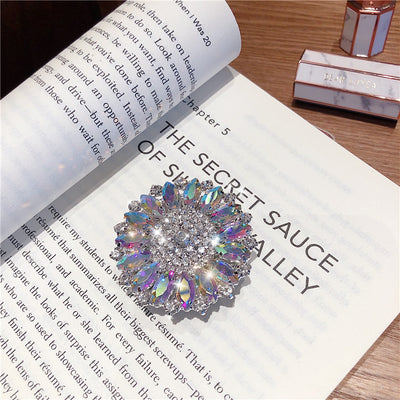 KAUKKO Flash Phone Ring Holder,Sparkle Phone Ring Grip Artificial Diamond Stand,Rhinestone Cell Finger Ring for Phones,Style 3