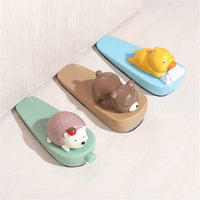 KAUKKO 6 pcs Cute Bear Duck Dog Cat Door Stop Decorative Door Stopper Non-Slip Non-Scratching Animal Door Stopper Wedge Doorstop