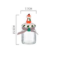 KAUKKO Glass Animal Cookie Jars 5.9 in Elegant Storage Jar with Lid, Decorative Wedding Candy Organizer Canisters Home Decor Centerpieces Fox