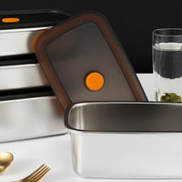 Stainless Steel Lunch Box Food Container Storage Set 4 In 1.