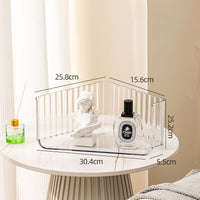 KAUKKO Plastic Corner Stackable Rack, Storage Organizer Shelf for Vanity, Countertop, Sink, Cabinet, Holds Makeup Accessories Collection,1Pcs White