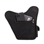 Retro Casual Shoulder Bag Sports Canvas Laptop Crossbody Bag ( black ) - kaukko