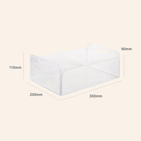 KAUKKO Square Desk Organizer, Acrylic Organizer Desk Storage Box, Desktop Drawer Desktop Organizer for Office and Home,Clear,11.8 *7.9 *3.6 in