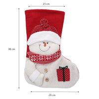 KAUKKO Christmas Stockings Animal One Piece, Felt Large Plush Reindeer Snowman Design Hanging Stocking for Xmas Tree Mantel Party Decor CS02-12