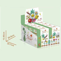 KAUKKO Flower Bouquet Building Kit, Flower Building Blocks, Artificial Flowers Building Toys Creative Project for Adults Botanical Collection（FB01-C）