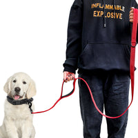 Reflective dog leash with two handles 1.5m / 1.8m with double hand strap for small, medium, large and extra heavy dogs