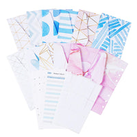 KAUKKO 1 Sets 12 Colors Contour Flap Envelopes Invitation Envelopes Self Seal Envelope Hand account notepad fresh budget card daily record B