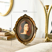 KAUKKO Vintage Oval Picture Frame 7 inch Antique Photo Frame Table Top Display and Wall Hanging Home Decor