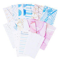 KAUKKO 1 Sets 12 Colors Contour Flap Envelopes Invitation Envelopes Self Seal Envelope Hand account notepad fresh budget card daily record A