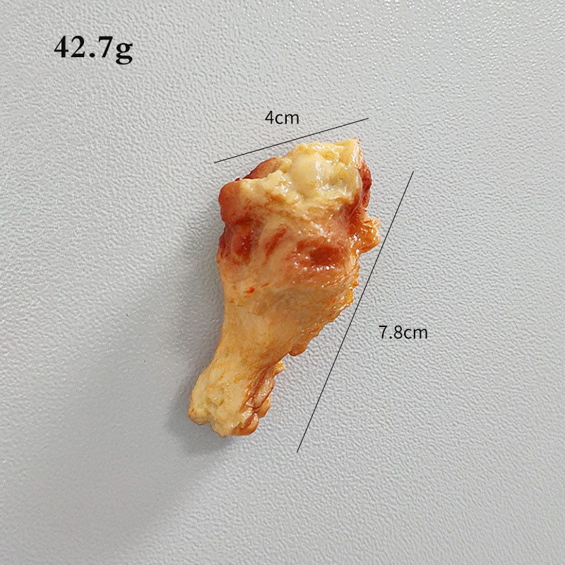 KAUKKO Fried Chicken Wings Chicken Thighs Fries Fridge Magnets, 12er-Set