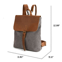 KAUKKO Women's Bag in Vintage Casual Canvas and Leather Canvas