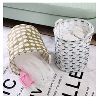 KAUKKO Cotton Thickened Large Sized Laundry Basket with Durable Webbing Handle, Round Collapsible Storage Basket,Dirty Clothes Hamper  LB03-14