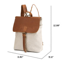 KAUKKO Women's Bag in Vintage Casual Canvas and Leather Canvas