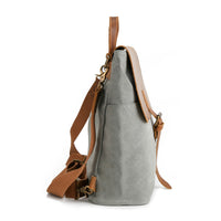 KAUKKO Women's Bag in Vintage Casual Canvas and Leather Canvas