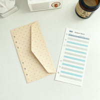 KAUKKO 1 Sets 12 Colors Contour Flap Envelopes Invitation Envelopes Self Seal Envelope Hand account notepad fresh budget card daily record C