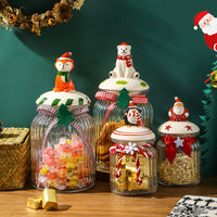 KAUKKO Glass Animal Cookie Jars 5.9 in Elegant Storage Jar with Lid, Decorative Wedding Candy Organizer Canisters Home Decor Centerpieces Fox