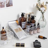 KAUKKO Square Desk Organizer, Acrylic Organizer Desk Storage Box, Desktop Drawer Desktop Organizer for Office and Home,Black,7.5 * 5.5 * 3.6 in