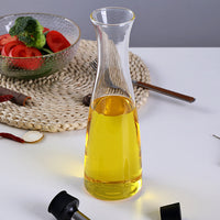 KAUKKO 500 ml Glass Olive Oil Dispenser,  Oil and Vinegar Dispenser Olive Oil Cruet Bottle with Airtight Silicone Cap for Home Kitchen Decor